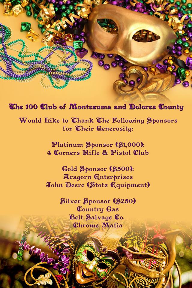 The 100 Club of Montezuma Mardi Gras Masquerade 